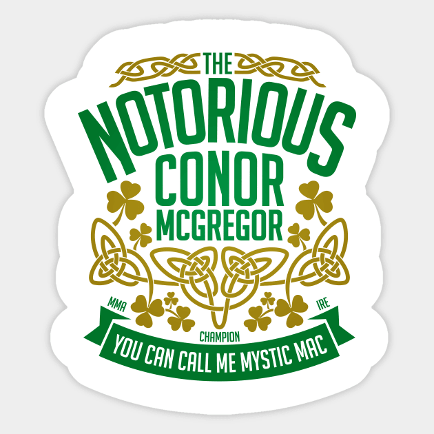 Conor McGregor UFC Champion Crest Sticker by TypeTees